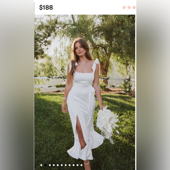 Show Me Your Mumu, Garden Midi Dress - Ivory Luxe Satin, Small - Picture 1 of 3